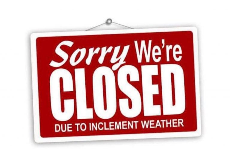 Notice Of Weather Closure